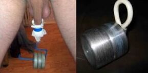 Dehnen mit einer Ladung Penis